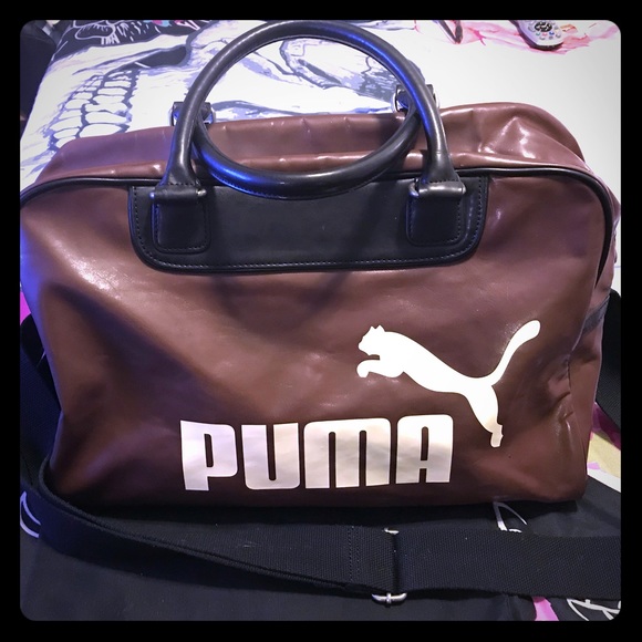 puma gym bag brown